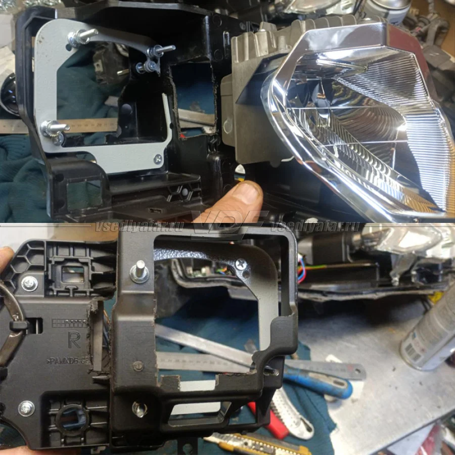 Рамки для замены линз в фарах Nissan Qashqai J11 2013-2019 LED