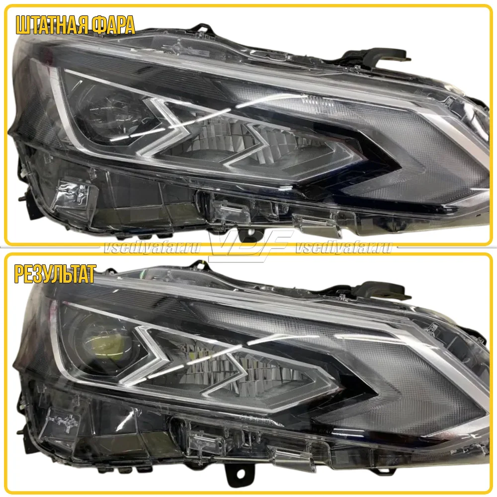 Рамки для замены линз в фарах Nissan Teana 2018-2021 LED