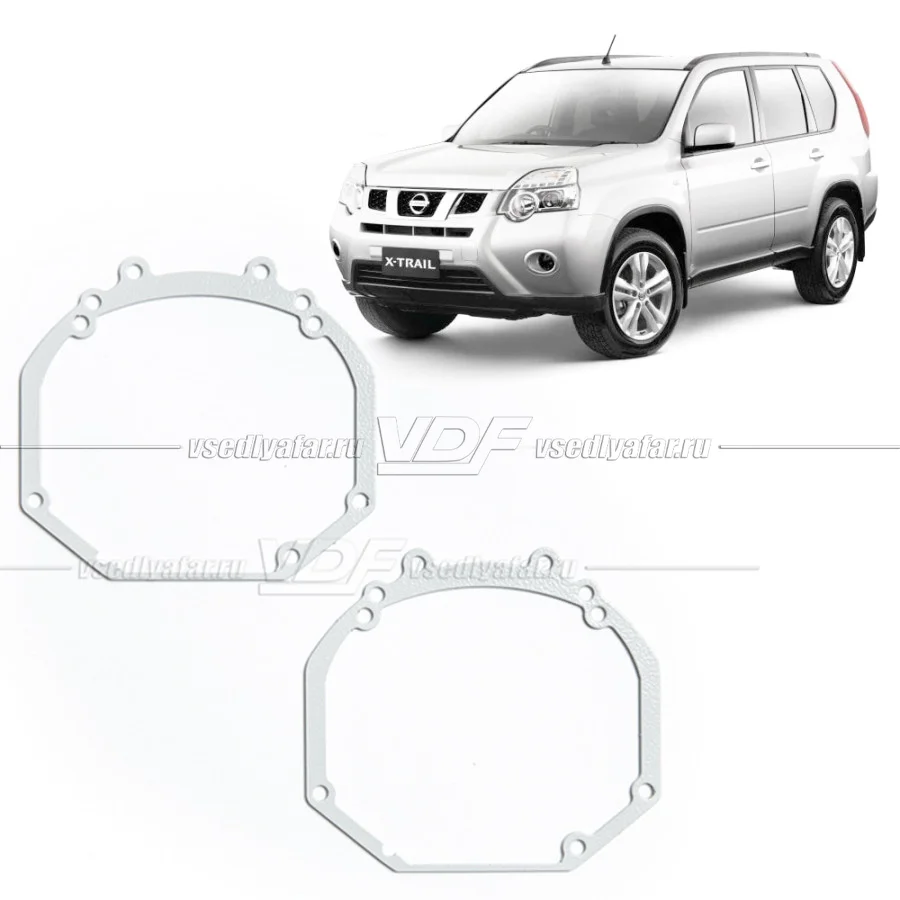 Рамки для замены линз в фарах Nissan X-Trail 2010-2015