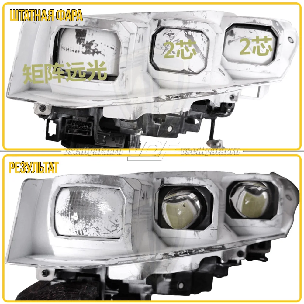 Рамки для замены линз в фарах Toyota Alphard 2017-2023 3-Matrix Kit