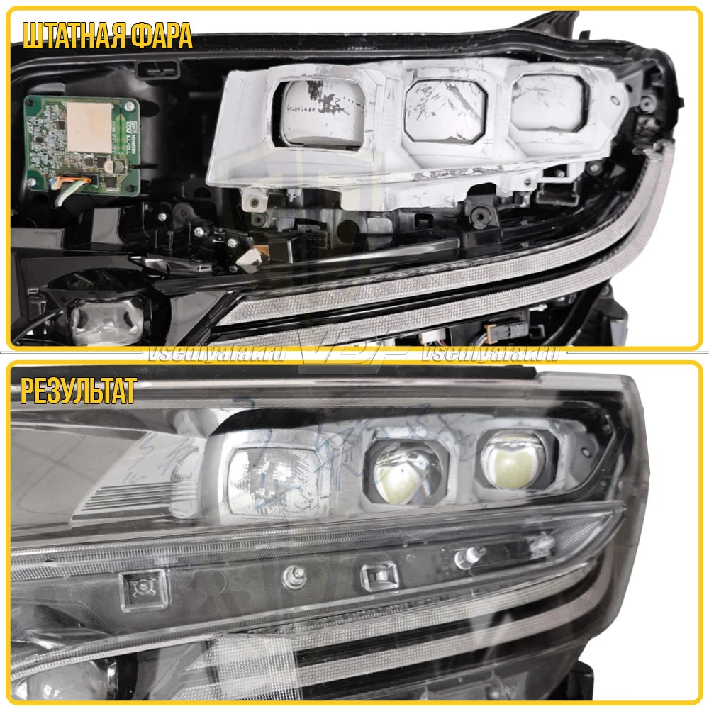 Рамки для замены линз в фарах Toyota Alphard 2017-2023 3-Matrix Kit