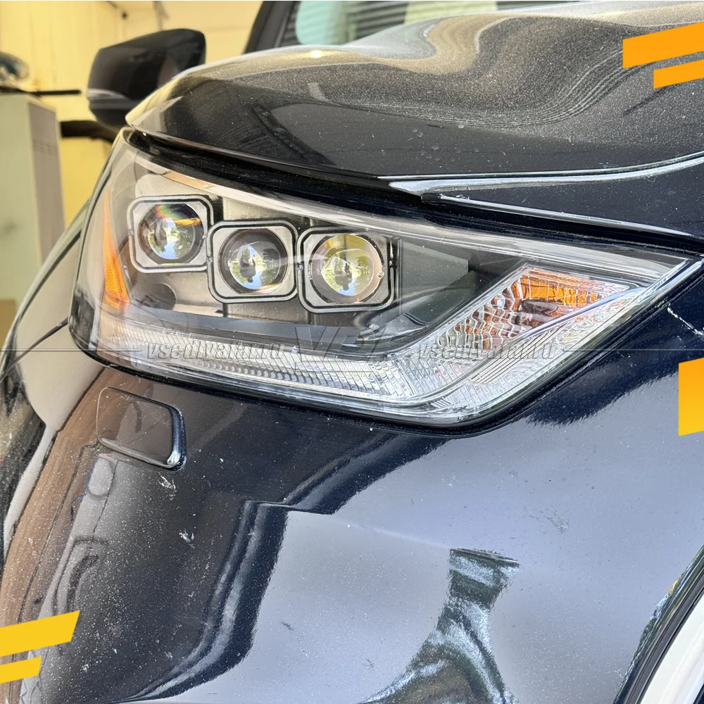 Рамки для установки линз в фары Toyota Highlander 2019-2022 LED Рефлектор