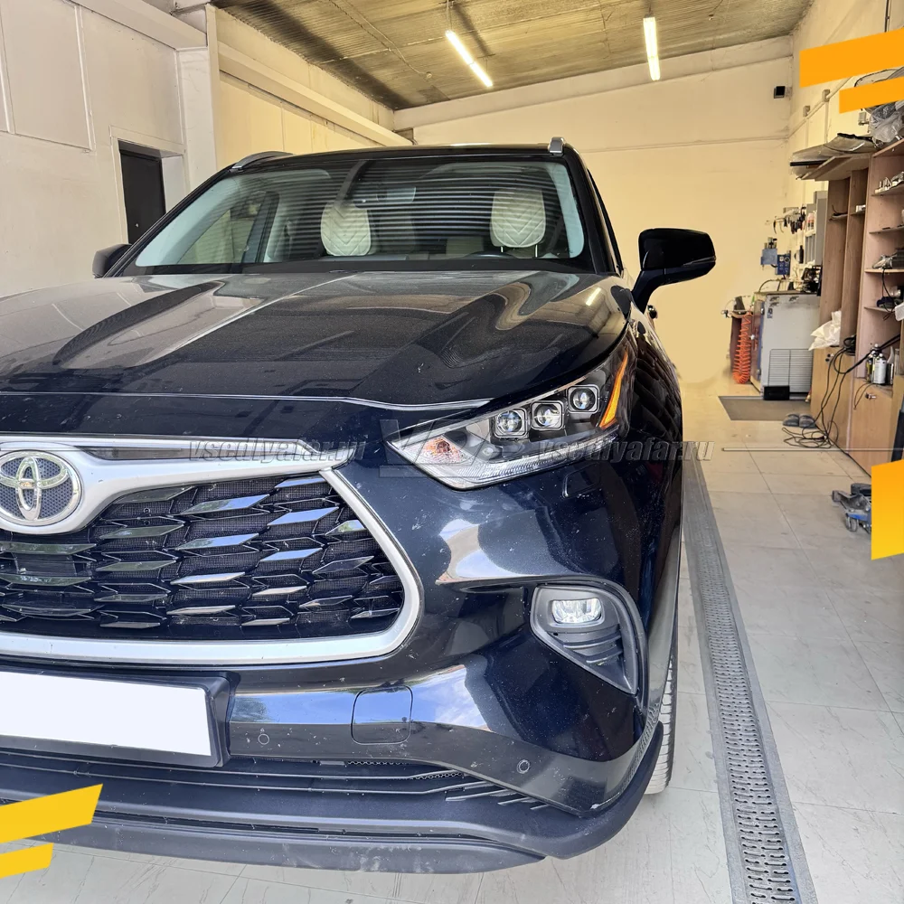 Рамки для установки линз в фары Toyota Highlander 2019-2022 LED Рефлектор